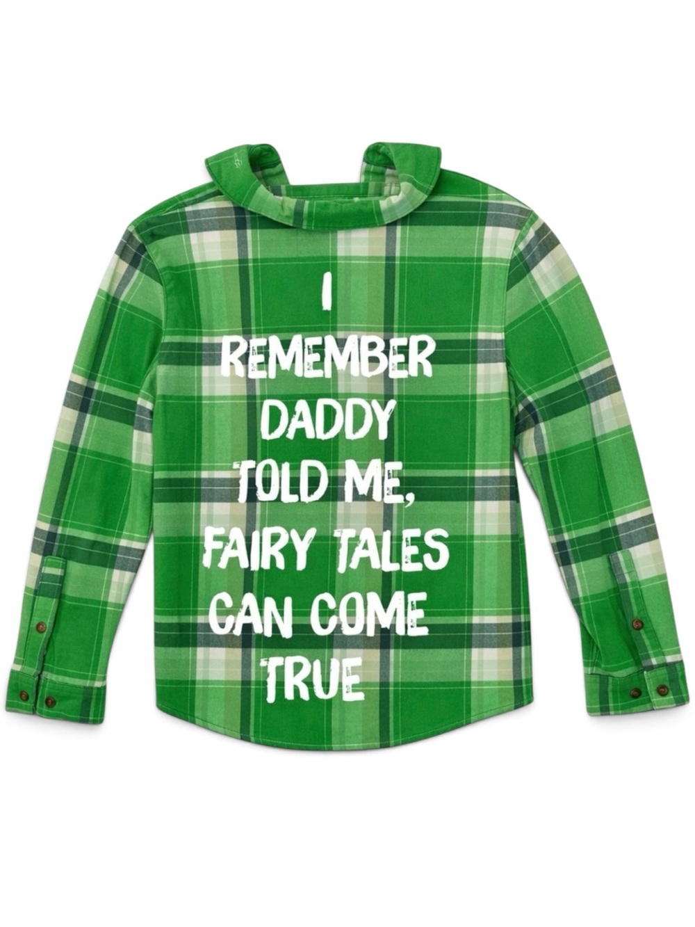 Cakeworthy Disney Princess & The Frog Tiana Green Plaid Flannel Button Up Shirt